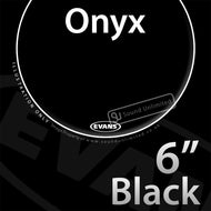 Evans B06ONX2 6 inch Onyx Tom Batter Black 2-ply