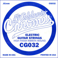 D'Addario CG032 Flat Wound Electric Guitar Single String, .032