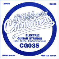 D'Addario CG035 Flat Wound Electric Guitar Single String, .035