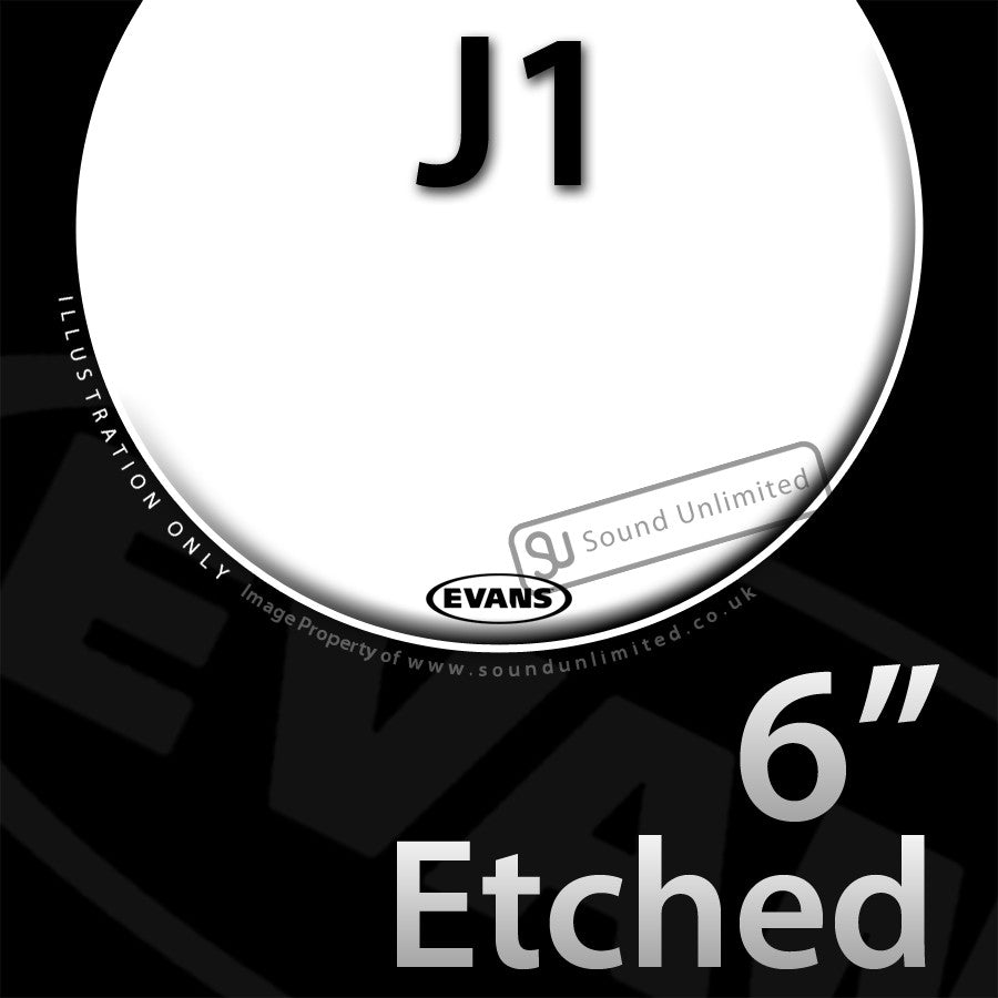 Evans E06J1 6 inch J1 Jazz Etched Batter Clear 1-ply
