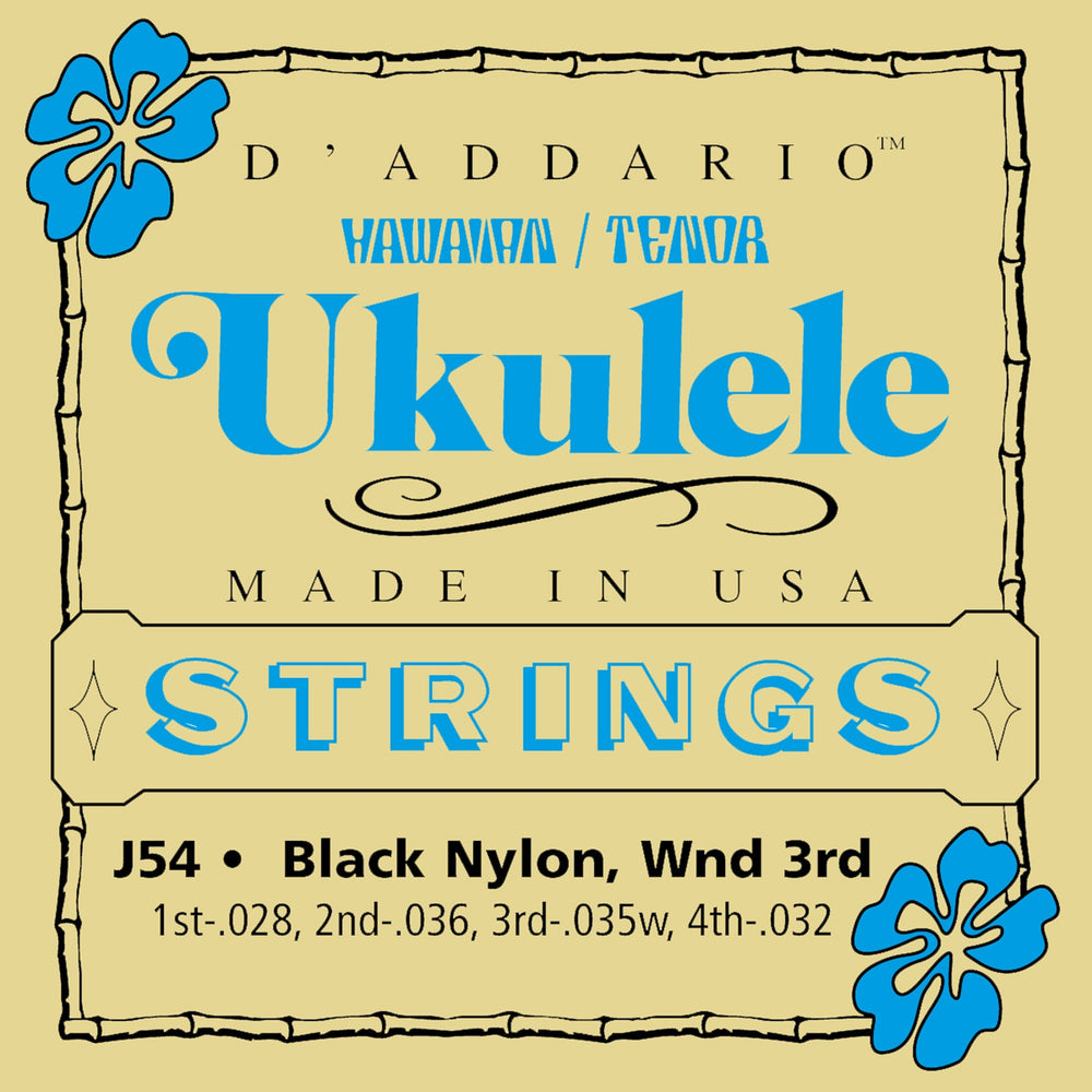 D'Addario J54 Ukulele Strings, Tenor Ukulele/Hawaiian 