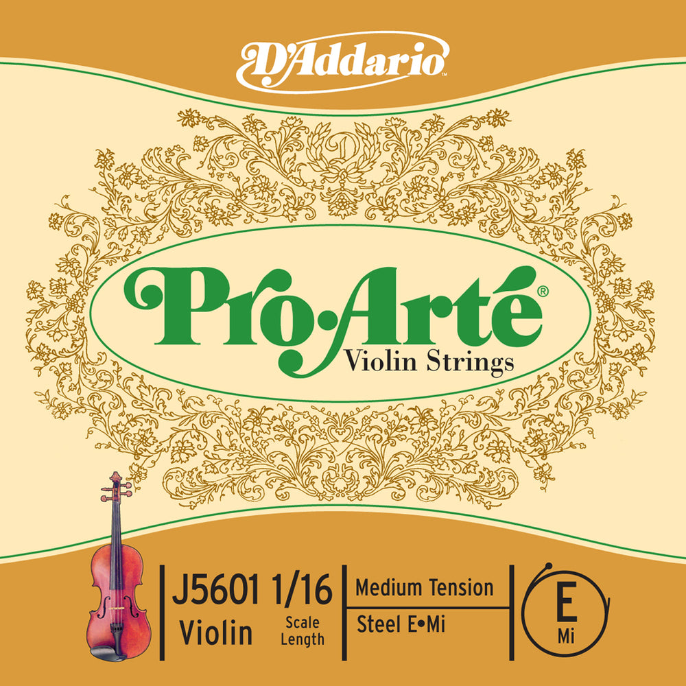 Daddario Proarte Violin E 1/16 Med - J5601 1/16M