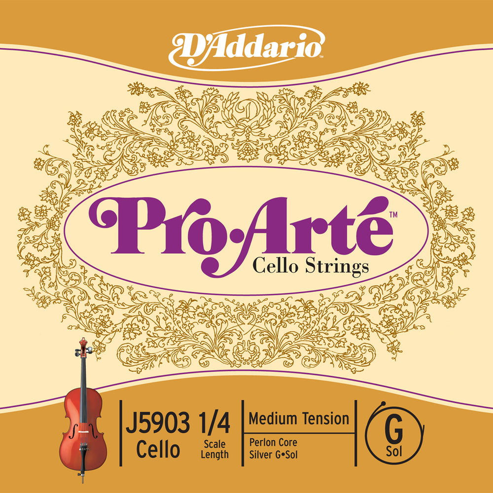 Daddario Proarte Cello G 1/4 Med - J5903 1/4M