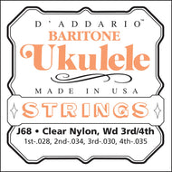 D'Addario J68 Ukulele Strings, Baritone