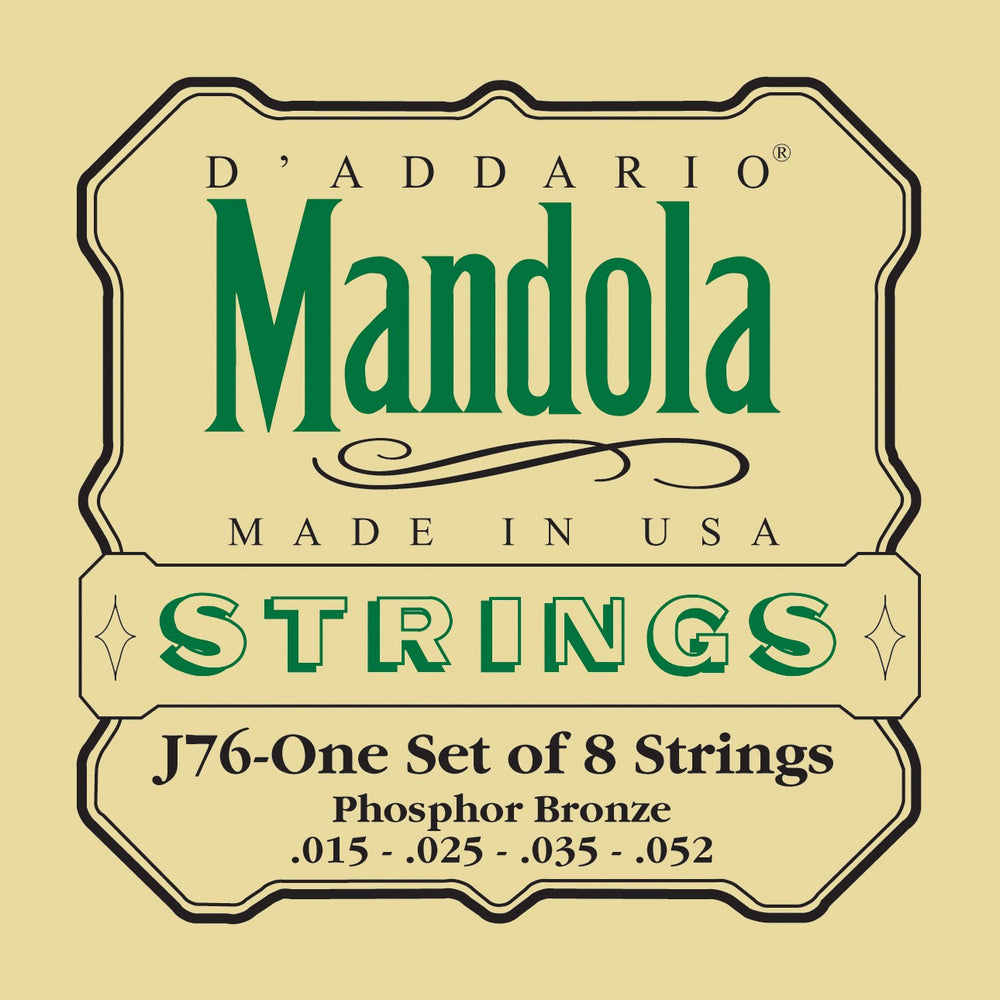 D'Addario J76 Phosphor Bronze Mandola Strings, Medium, 15-52