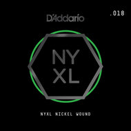 D'Addario NYXL Nickel Wound Electric Guitar Single String, .018