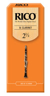 Rico Bb Clarinet Reeds, Strength 2.5, 25-pack - RCA2525
