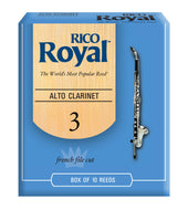 Rico Royal Alto Clarinet Reeds, Strength 3.0, 10-pack - RDB1030