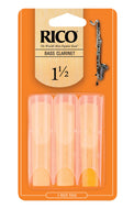 Rico Bass Clarinet Reeds, Strength 1.5, 3-pack - REA0315