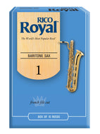 Rico Royal Baritone Sax Reeds, Strength 1.0, 10-pack - RLB1010