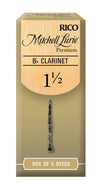 Mitchell Lurie Premium Bb Clarinet Reeds, Strength 1.5, 5-pack - RMLP5BCL150