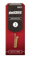 Rico Plasticover Baritone Sax Reeds, Strength 2.0, 5-pack - RRP05BSX200