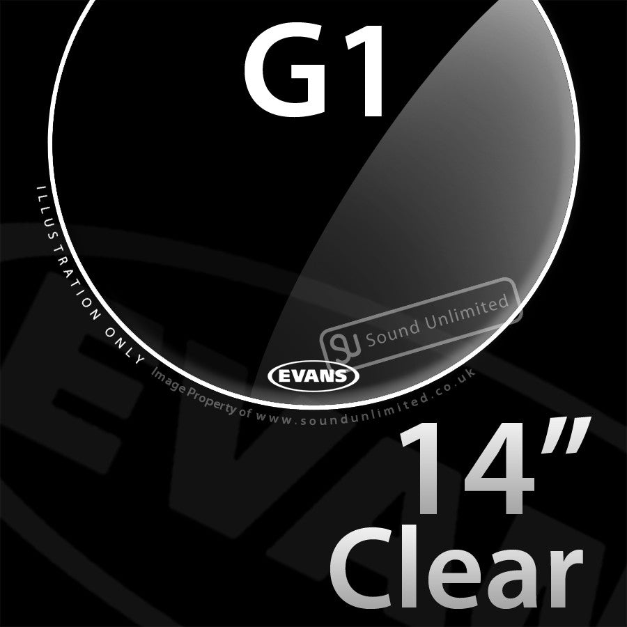 Evans TT14G1 14 inch Genera G1 Batter Clear 1-ply