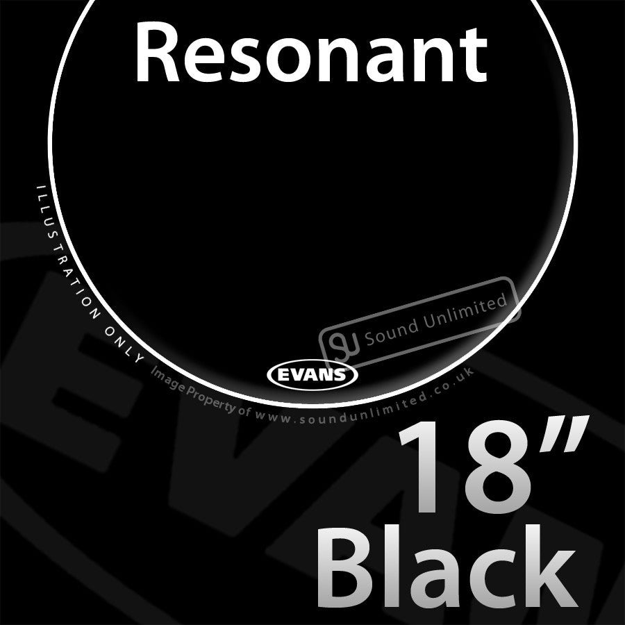 Evans TT18RBG 18 inch Resonant Black