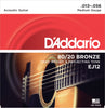 DAddario EJ12 80 20 Bronze Round Wound Acoustic Guitar Strings