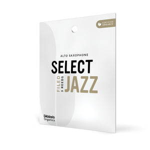 D'Addario Organic Select Jazz Filed Alto Saxophone Reeds, Strength 3 Soft, Individually-Sealed, 3-Pack