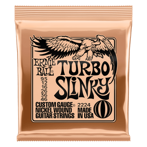 ERNIE BALL - TURBO SLINKY NICKEL WOUND ELECTRIC GUITAR STRINGS 9.5-46 GAUGE
