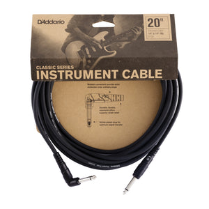 D'Addario 20ft (Right-Angle) Classic PW-CGTRA-20