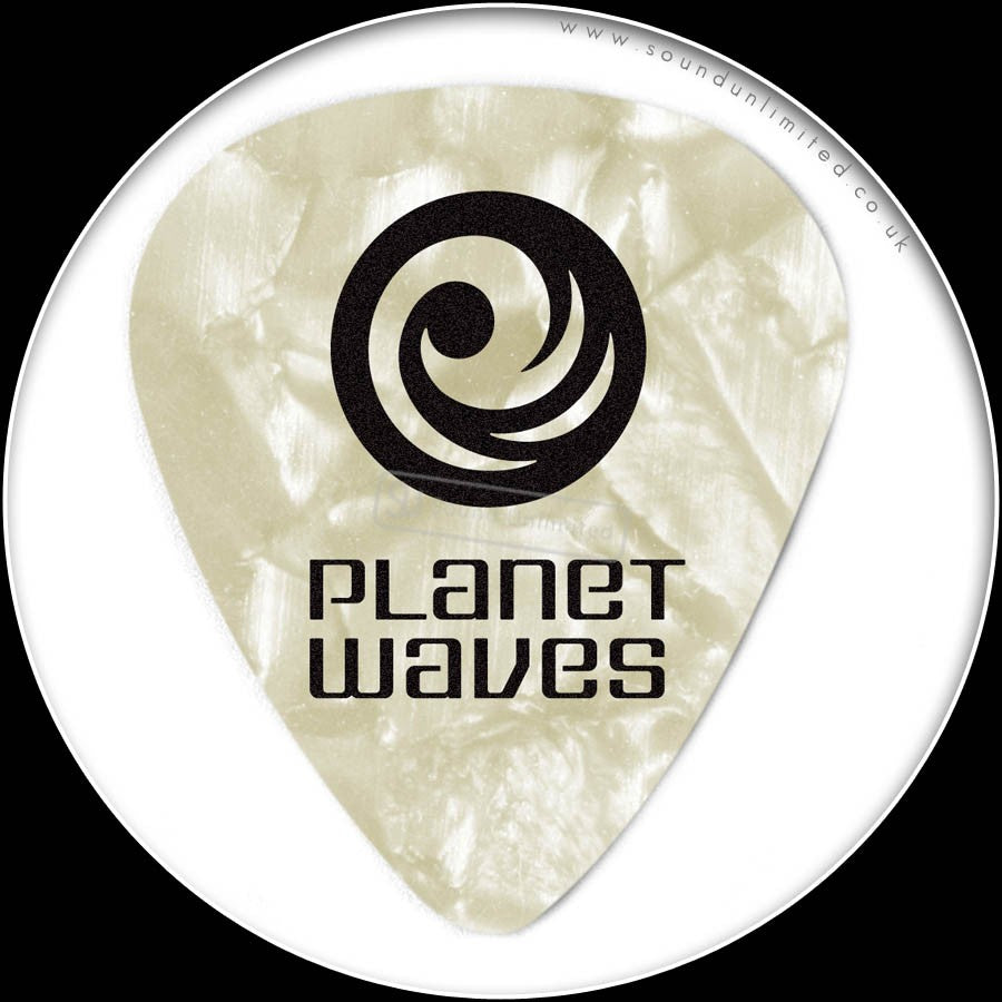 Planet Waves Pearl Celluloid Picks-X.Hvy- WhitePearl - 1CWP7-10