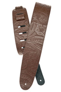 Planet Waves Embossed Brown Guitar Strap 25LE01
