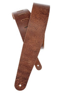 Planet Waves Blasted Brown Leather Guitar Strap 25VN01