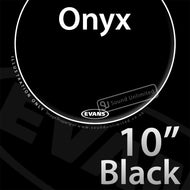 Evans B10ONX2 10 inch Onyx Tom Batter Black 2-ply