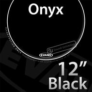 Evans B12ONX2 12 inch Onyx Tom Batter Black 2-ply