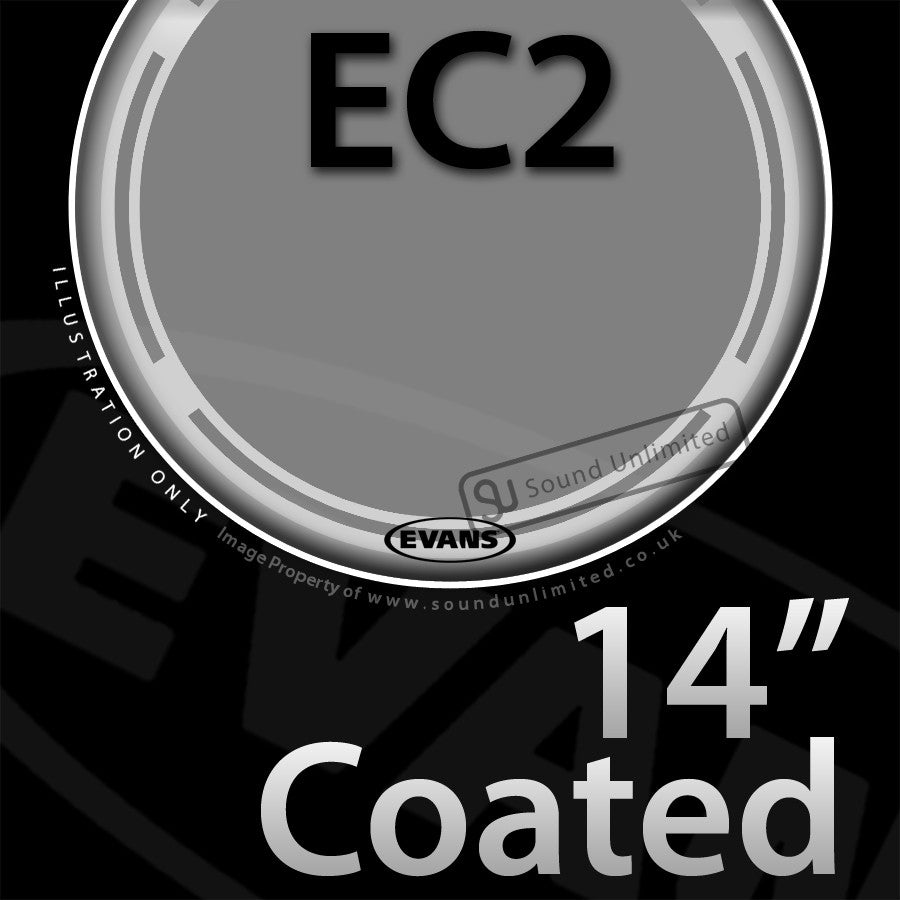 Evans B14EC2S 14 inch EC2 Batter Coated 2-ply