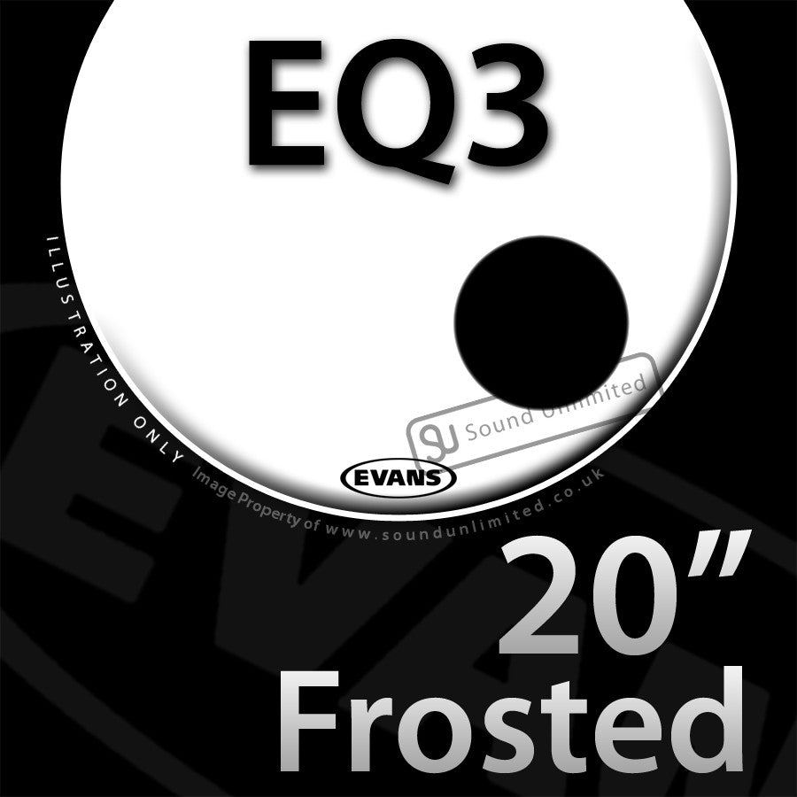 Evans BD20RGC 20 inch EQ3 Bass Resonant Frosted