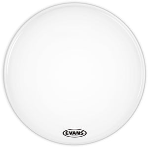 Evans EQ3 Resonant Smooth White Bass Drum Head, No Port, 24 Inch