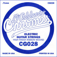 D'Addario CG028 Flat Wound Electric Guitar Single String, .028