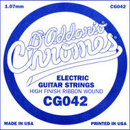 D'Addario CG042 Flat Wound Electric Guitar Single String, .042