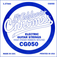 D'Addario CG050 Flat Wound Electric Guitar Single String, .050