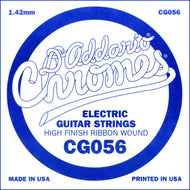 D'Addario CG056 Flat Wound Electric Guitar Single String, .056