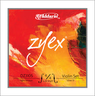 Daddario Zyex Violin Set Slv D 4/4 Lgt - Dz310S 4/4L