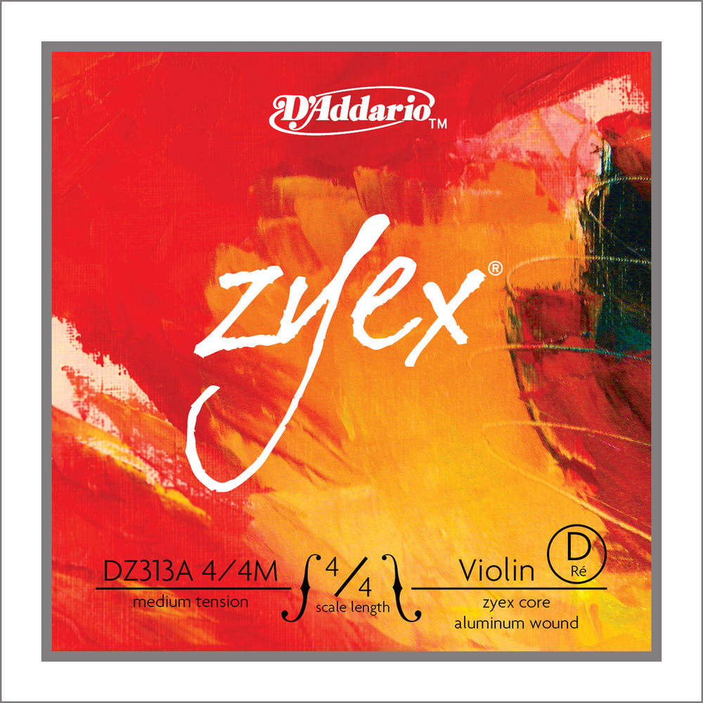 Daddario Zyex Violin Alum D 4/4 Med - Dz313A 4/4M