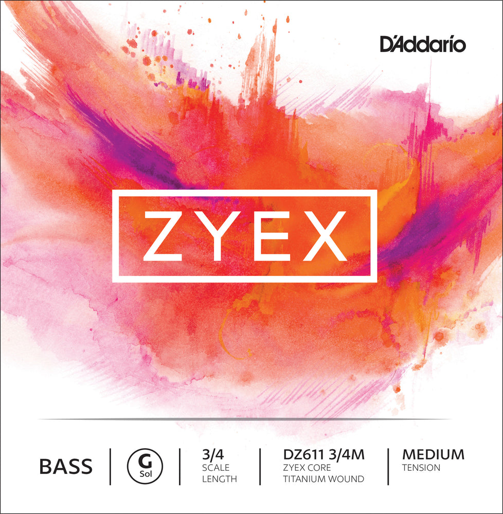 Daddario Zyex Bass G String 3/4 Med - Dz611 3/4M