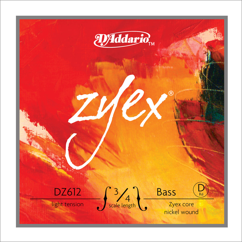 Daddario Zyex Bass D String 3/4 Lgt - Dz612 3/4L