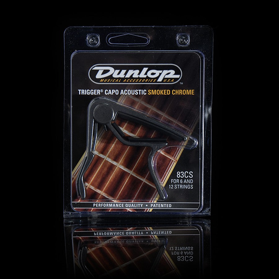 Dunlop Trigger Capo Acoustic Curved Smoked Chrome 83CS