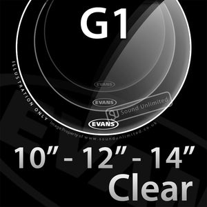 Evans ETP-G1CLR-F G1 Fusion Tom Pack Clear