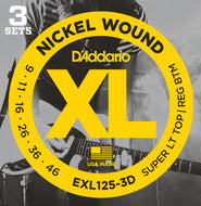DAddario EXL125-3D 9-46  X 3