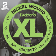 DAddario EXL165TP 2 Pack Bass XL 45-105 LONG