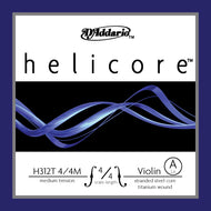 D'Addario Helicore Titanium-Wound Violin A String, 4/4 Scale, Medium Tension