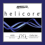 D'Addario Helicore Cello String Set, 4/4 Scale, Light Tension