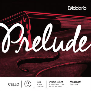 Daddario Prelude Cello D 3/4 Med - J1012 3/4M