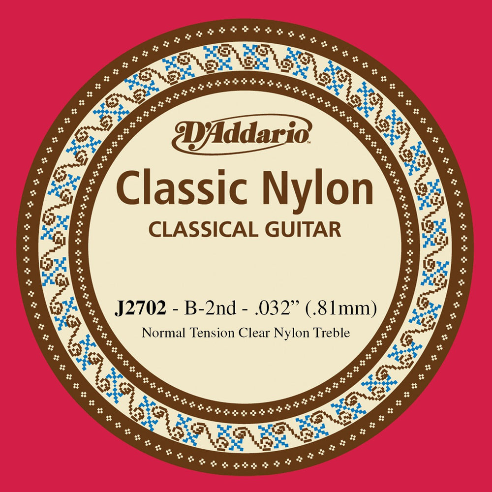 D'Addario J2702  Student Nylon Classical Guitar Single String, Normal Tension, Second String