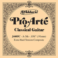 D'Addario J4405C Pro-Arte Composite Classical Guitar Single String, Extra-Hard Tension, Fifth String