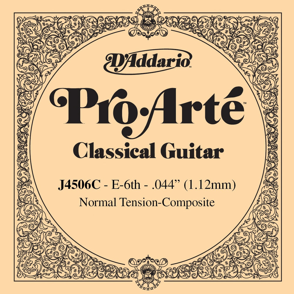 D'Addario J4506C Pro-Arte Composite Classical Guitar Single String, Normal Tension, Sixth String