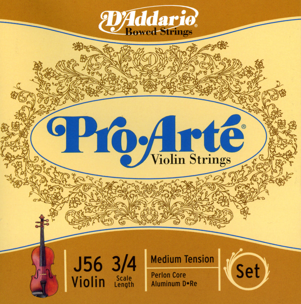 Daddario Proarte Violin Set 3/4 Med - J56 3/4M