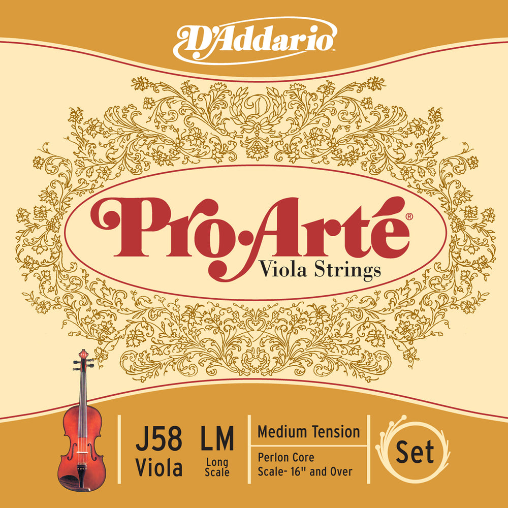 Daddario Proarte Viola Set Long Med - J58 Lm